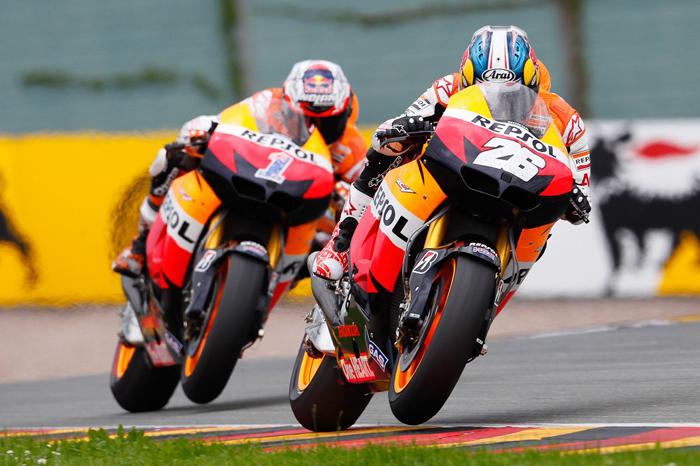 Dani Pedrosa wins in Germany